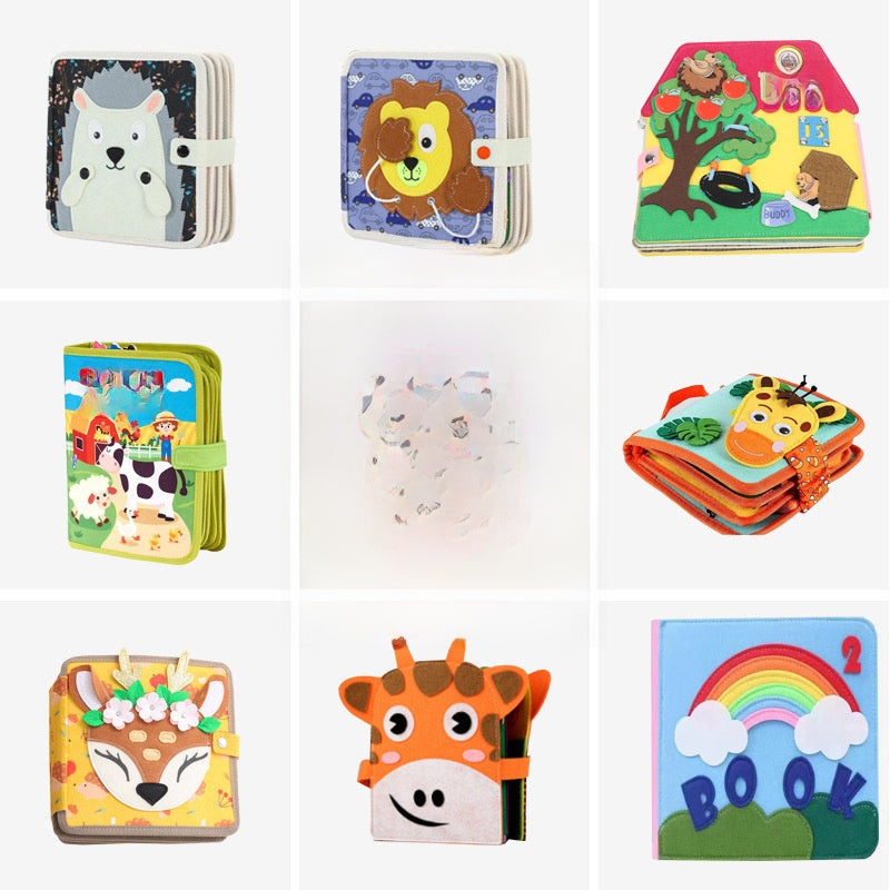 Interactive Felt Quiet Books for Kids – 10 Themes