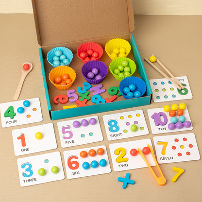 Wooden Number Matching Game Set