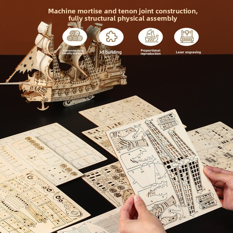 Wooden 3D Puzzle Toy for Kids