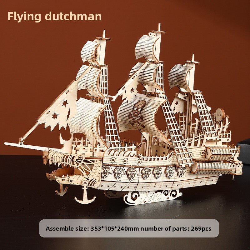 Wooden 3D Puzzle Toy for Kids Luxury Dutchman