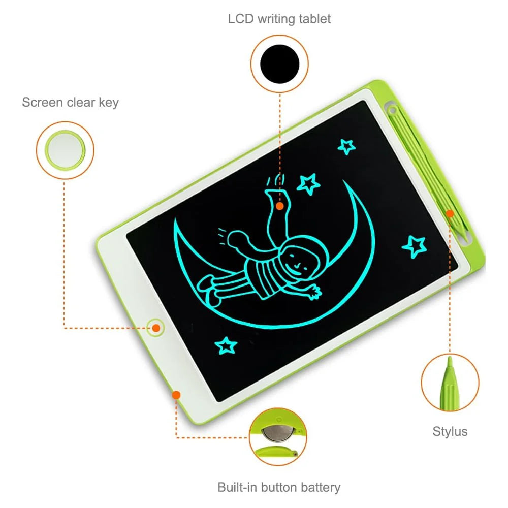 8.5 Inch Electronic Graphics Tablet, LCD Writing Tablet, 8.5" Mini Drawing Pad Doodle Board Educational and Learning Toys Gifts for Kids and Adults Green