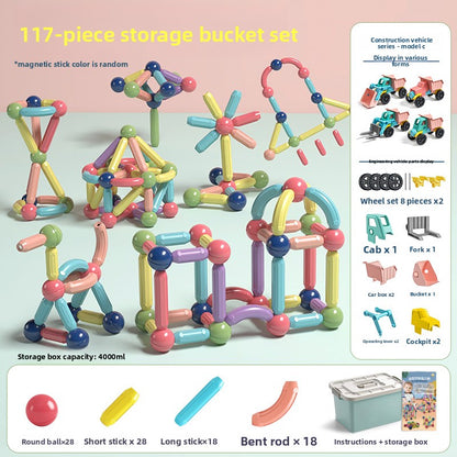 Magnetic STEM Building Blocks for Kids 117-piece set