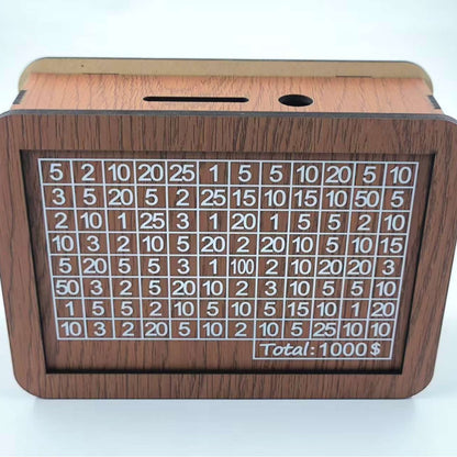Wooden Goal Box with Counter light brown color 1000 free pen 17.2�12.5�6.5cm