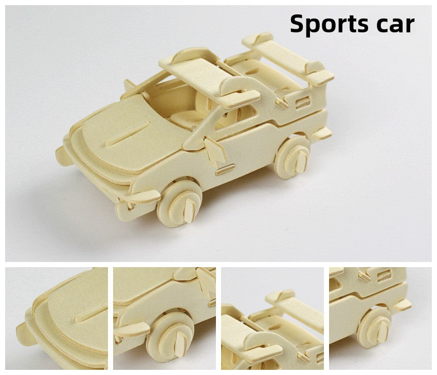 Wooden Vehicle 3D Puzzle – Nine Model Options