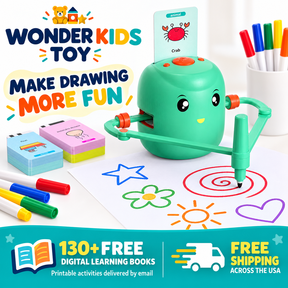 Automatic drawing robot toy for kids – product gallery image 8