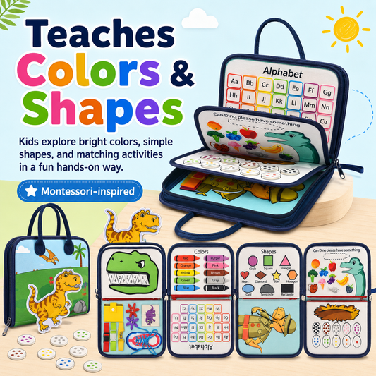 Dinosaur Busy Book for Toddlers 2–4 — Fine Motor Skills | 12 Activities n a
