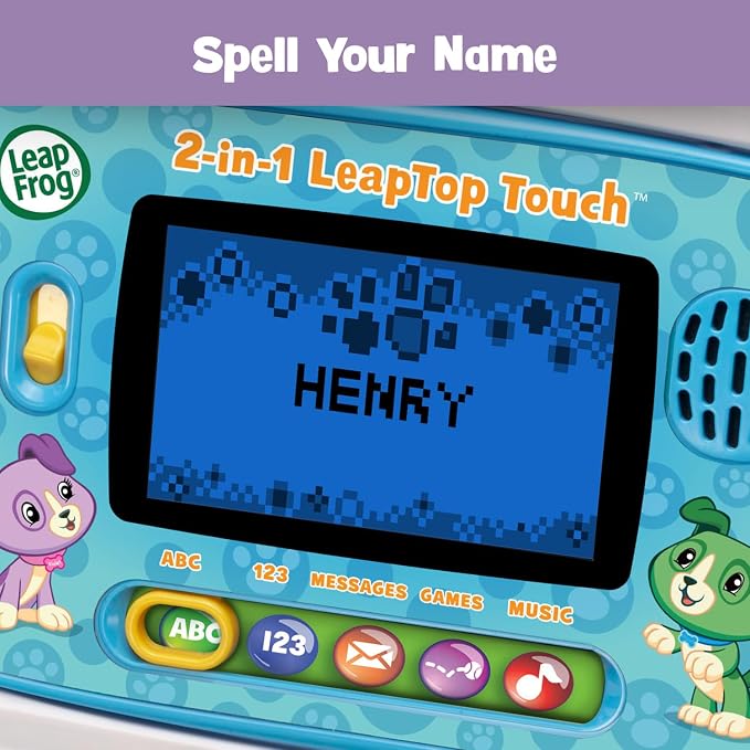 2-in-1 Learning Laptop Toy for Kids – Green Educational Toy Computer for Letters, Numbers & Pretend Play