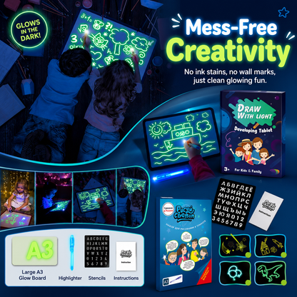 LED Drawing Board for Kids Ages 3–8 — Creativity & Fine Motor | Mess-Free