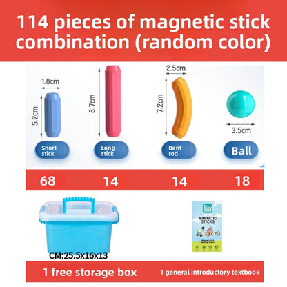 Magnetic rod educational toy for children