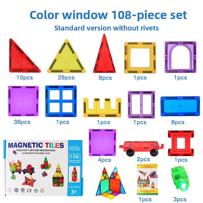 Magnetic Building Tiles Set