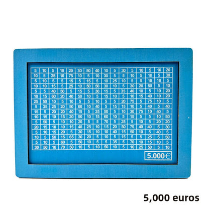 Wooden Goal Box with Counter blue 5000 euros free pen 17.2�12.5�6.5cm