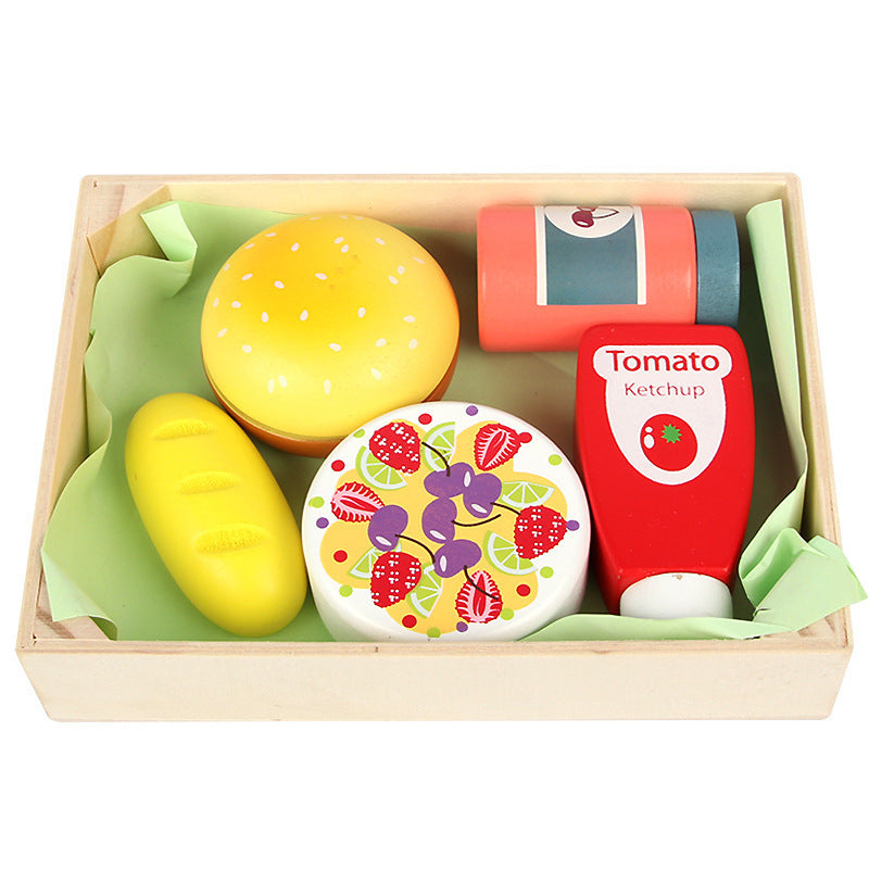 Wooden Magnetic Fruit & Vegetable Cutting Play Set