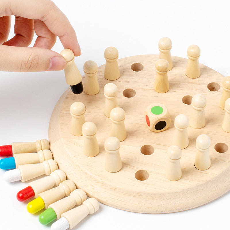 Wooden Memory Chess Game – Small & Large Options