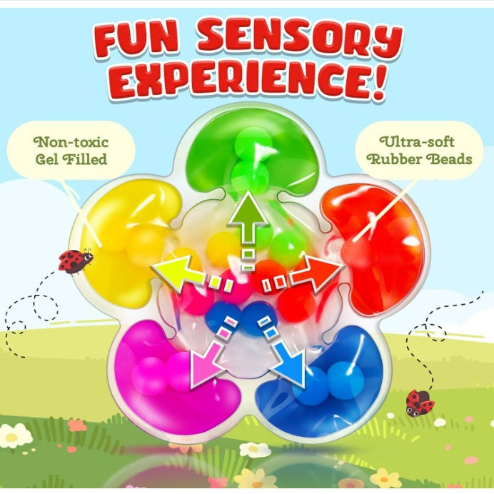 Five-Color Flower Bead Sorting Toy