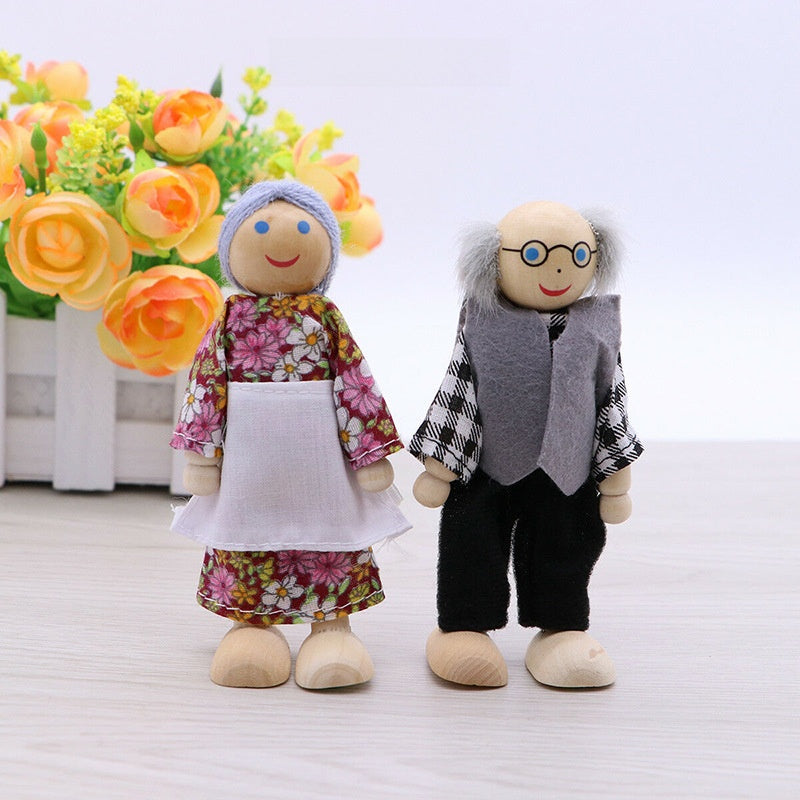 Wooden Articulated Family Dolls