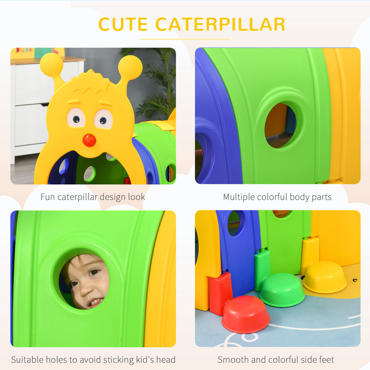 Caterpillar Toddler Crawling Tunnel