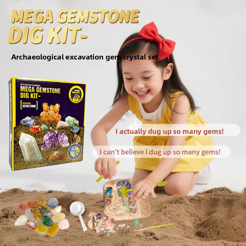 Archaeology Dig Kit for Kids – Gems, Crystals and Fossils