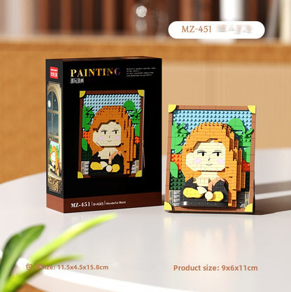Mini City Street Building Blocks Set smiling girl 360 particles
