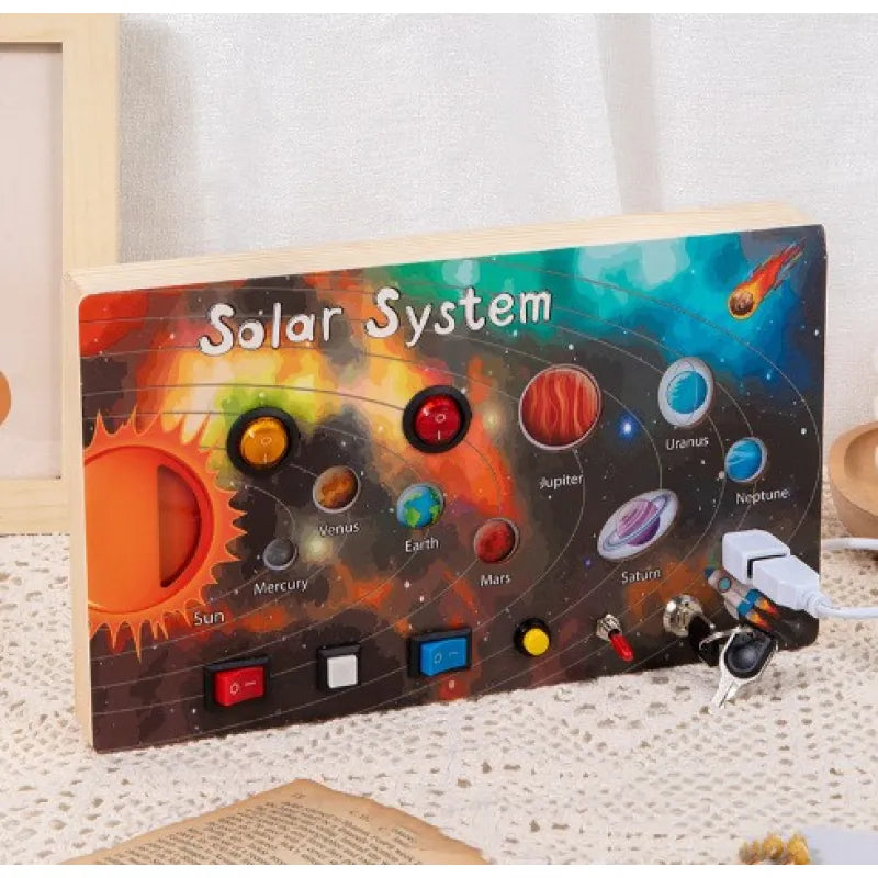 Illuminate Learning: Children's Early Education Wooden LED Lamp Socket! 💡🌳