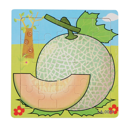 Wooden Cartoon Puzzle Set for Early Learning