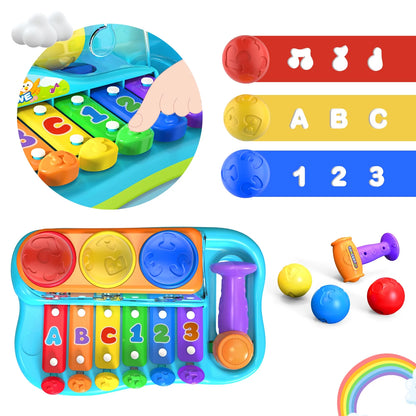 Xylophone for Toddlers 1-3, Baby Toys for 12-24 Months, Pound a Ball Toys for Toddler, Musical Pounding Toy for 1 Year Old, Birthday Gifts for Boy & Girl Ages 1 2 3