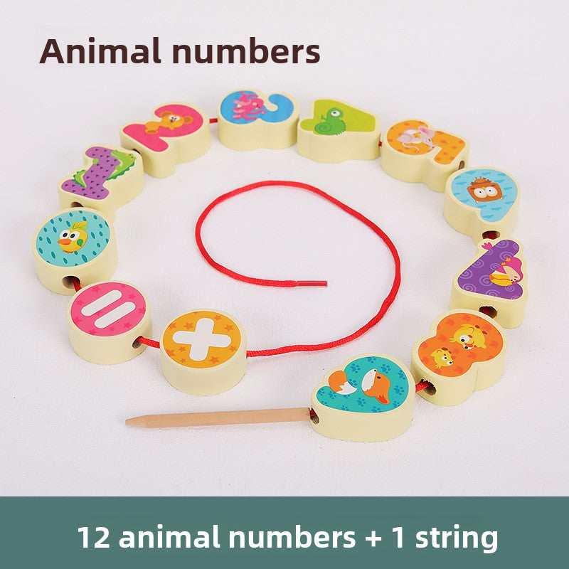 Kids Threading Beads Toy Set Numbers