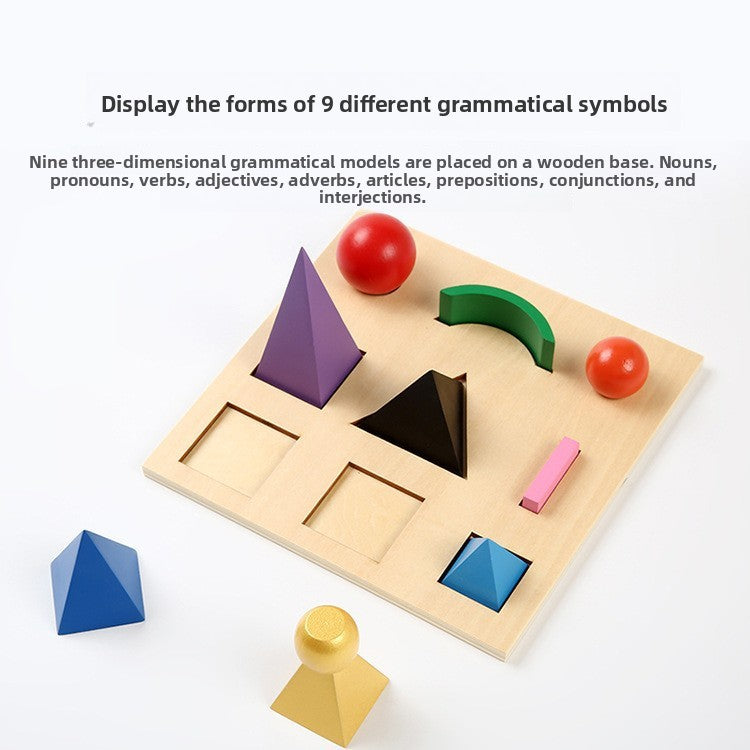 Wooden Montessori 3D Grammar Symbols Set