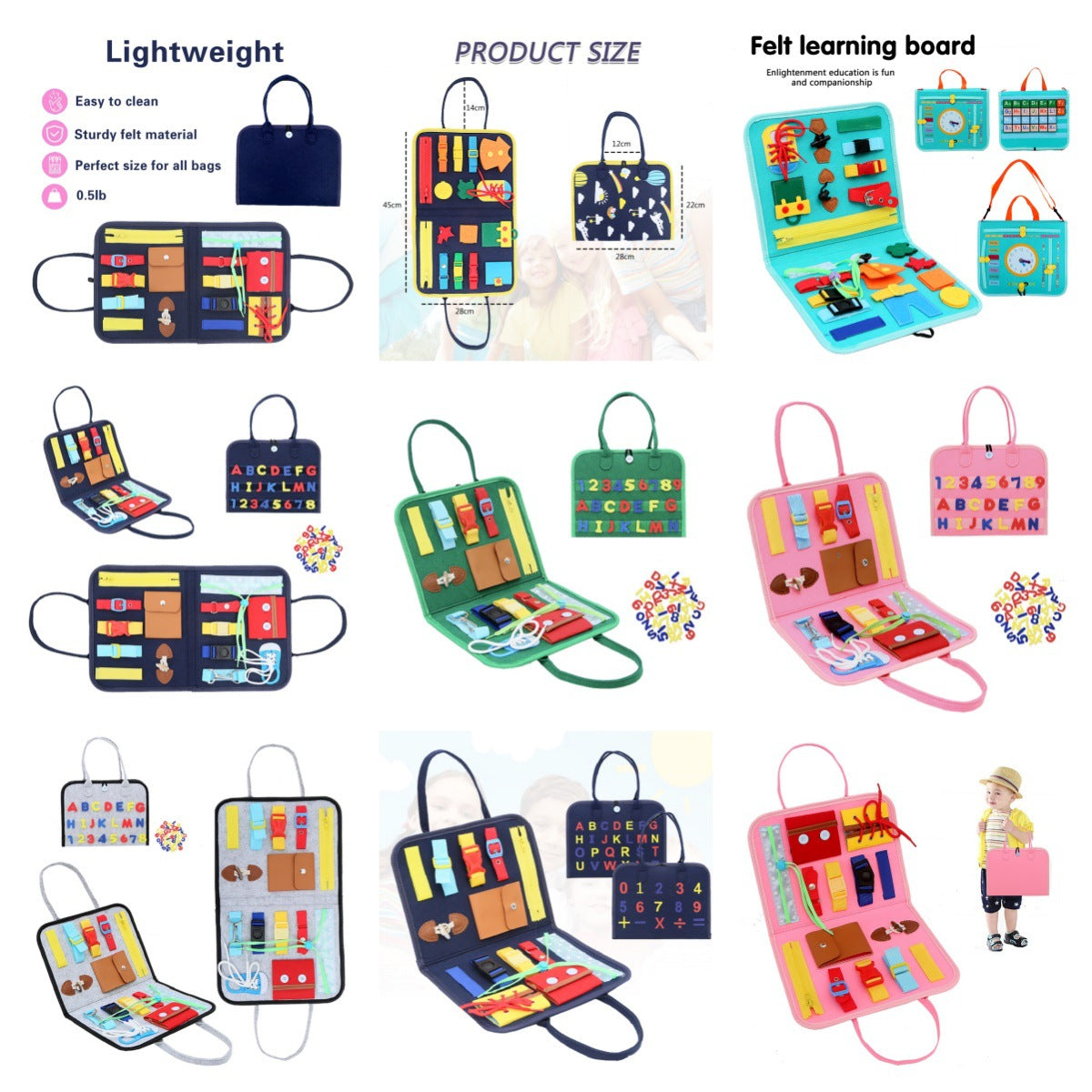 Felt Learning Boards for Kids – 17 Designs