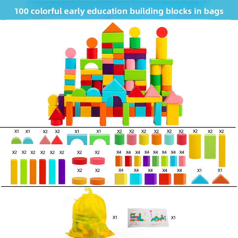 Wooden Building Blocks for Creative Learning