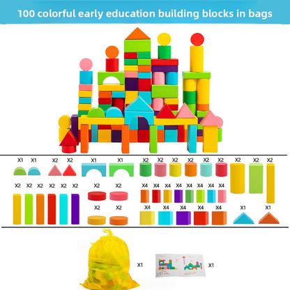Wooden Building Blocks for Creative Learning