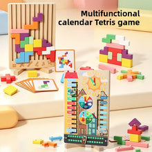 Wooden Calendar & Block Puzzle – Date and Shape Learning