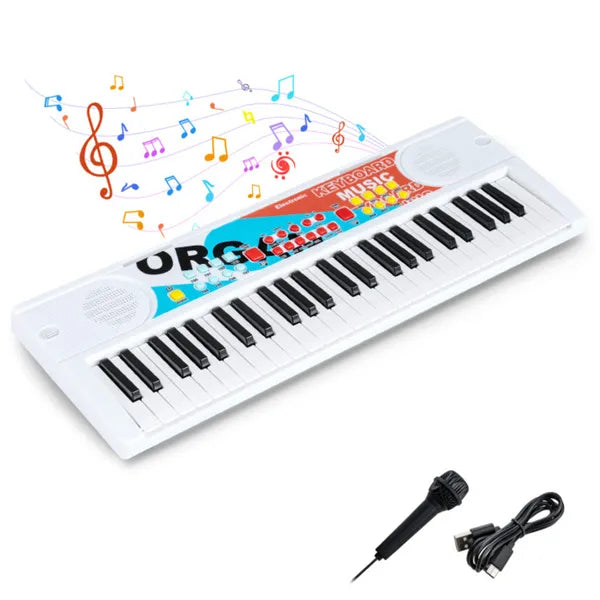 49-Key Kids Electronic Keyboard with Microphone Standard Set