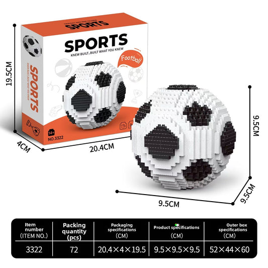 Micro Building Blocks Model Set Football building blocks standard feeder