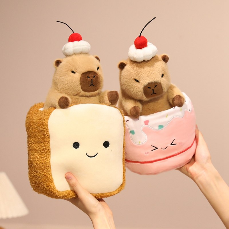 Cute Capybara Plush Toy Dessert Theme