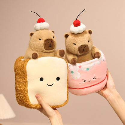 Cute Capybara Plush Toy Dessert Theme