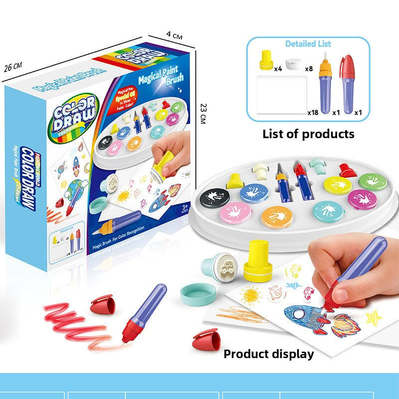 Magic Paintbrush Toy for Kids White 6001 Rainbow Brush 32pcs
