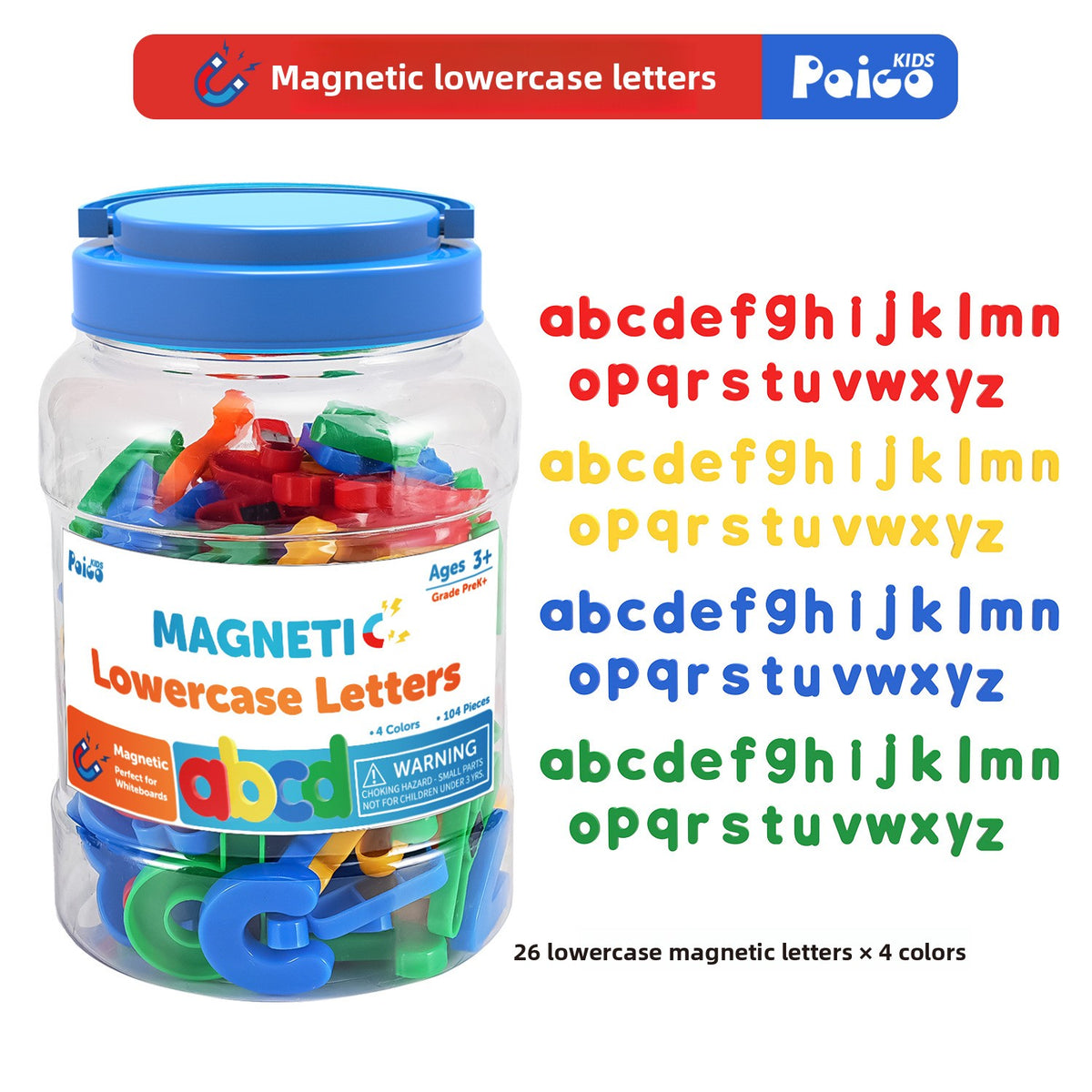 Early Learning Manipulatives and Math Sets Magnetic Lowercase 4Set