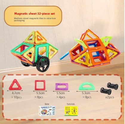 32-Piece Magnetic Building Blocks for Kids 32 Pieces Standard Set
