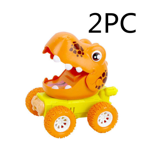 Dinosaur Push-and-Go Sliding Car Toy D 2PCS
