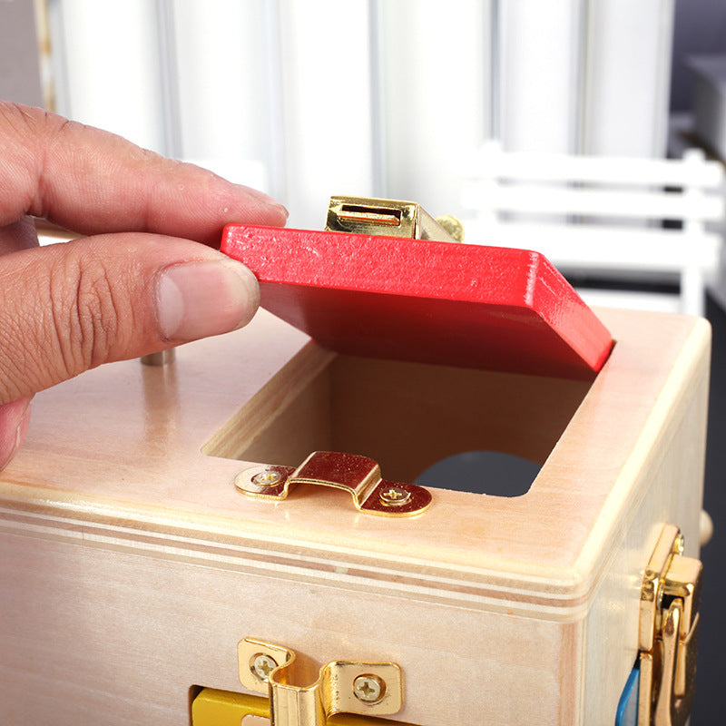 Wooden Montessori Lock Box Toy