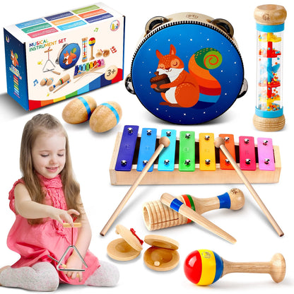 Kids Music Toys Drum Xylophone Musical Instruments for Toddlers 1-5 Boys Girls Educational Toy