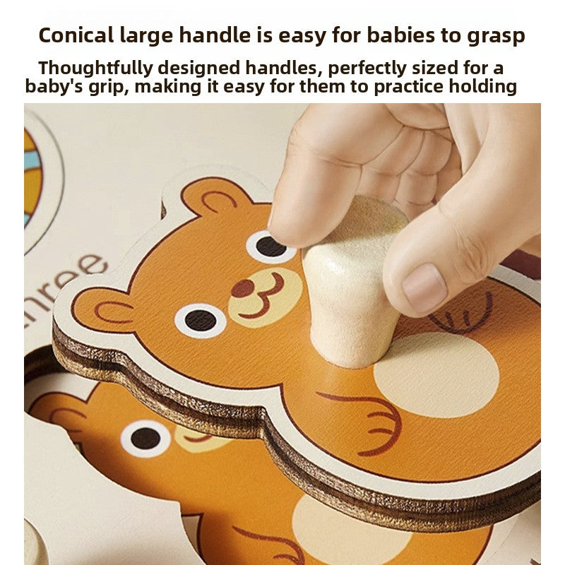 Montessori Wooden Puzzle Board for Kids