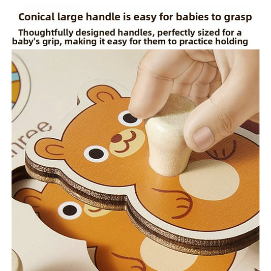 Montessori Wooden Puzzle Board for Kids