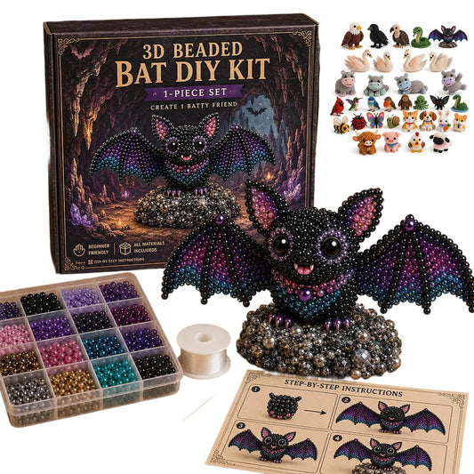 3D Beaded Craft Kit – Animal, Flower & Character Options