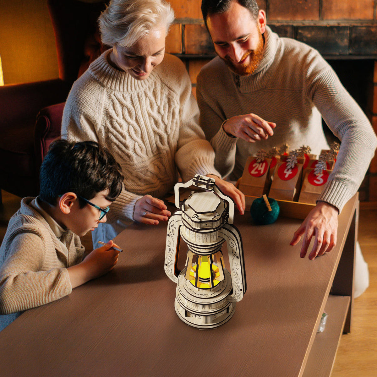 3D Wooden Illuminated Lantern Puzzle Kit
