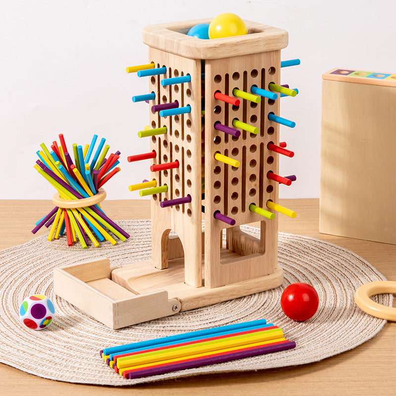 Wooden Montessori Math Stick Game for Kids Three-in-one stick game 0.65kg
