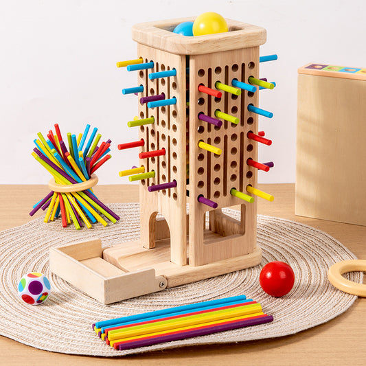 Wooden Montessori Math Stick Game for Kids Three-in-one stick game 0.65kg
