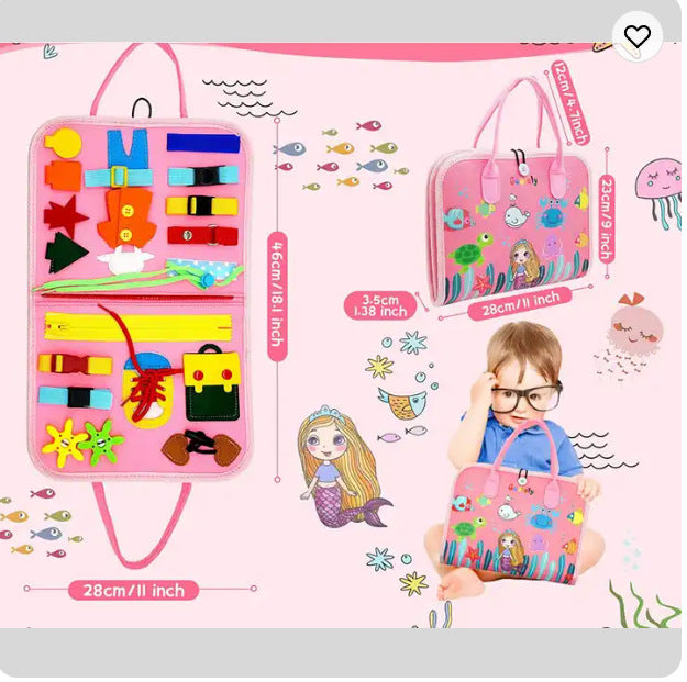 Felt Busy Board with Storage Bag – 28 × 45 cm