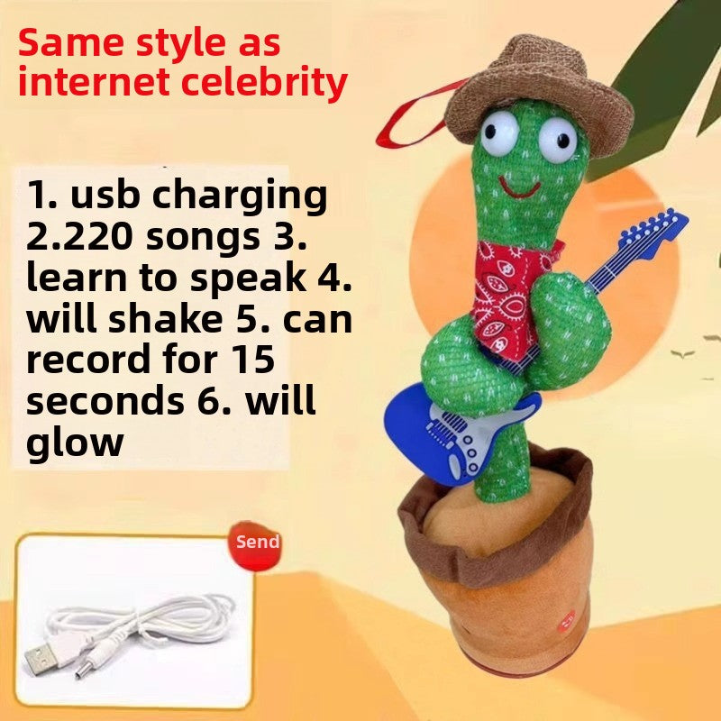 Interactive Singing Cactus Plush Toy for Kids