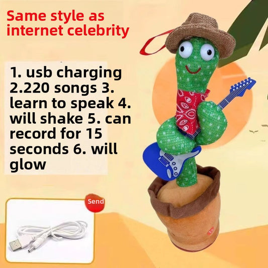 Interactive Singing Cactus Plush Toy for Kids